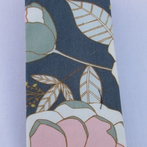 Floral Cotton Necktie: Pink Flower Print