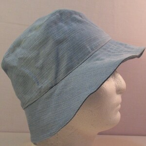 Light blue jeans bucket hat, linned with blue cotton lining, size S, ready to ship
