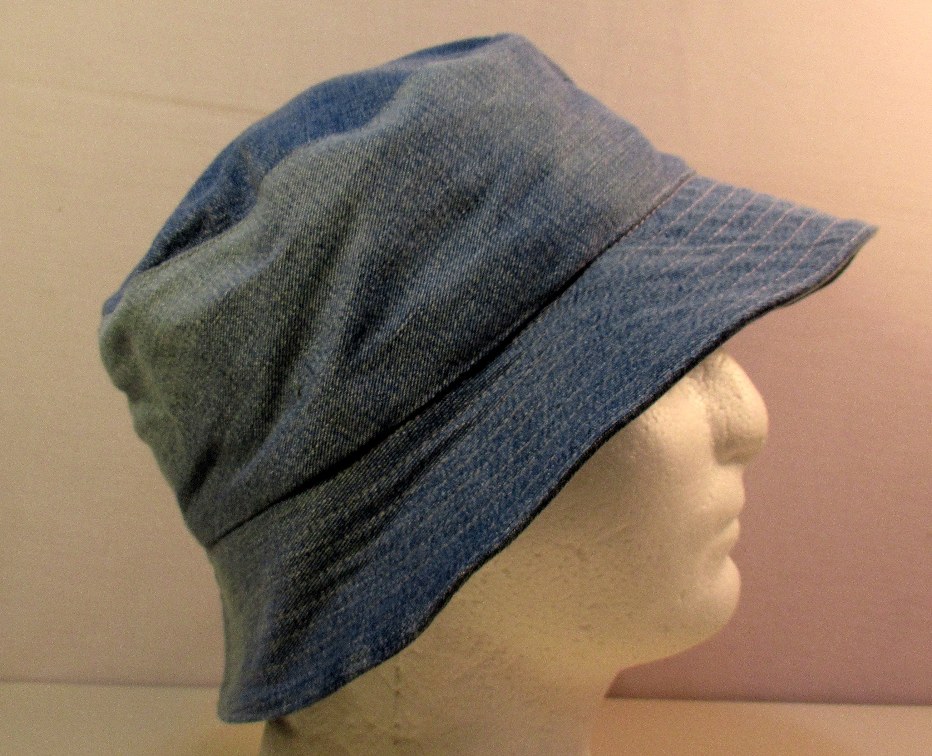 Blue Jeans Bucket Hat, Linned With Blue Cotton Lining, Size  display picture 1