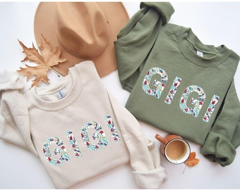 Floral Gigi Sweatshirt , Mother's Day Gift