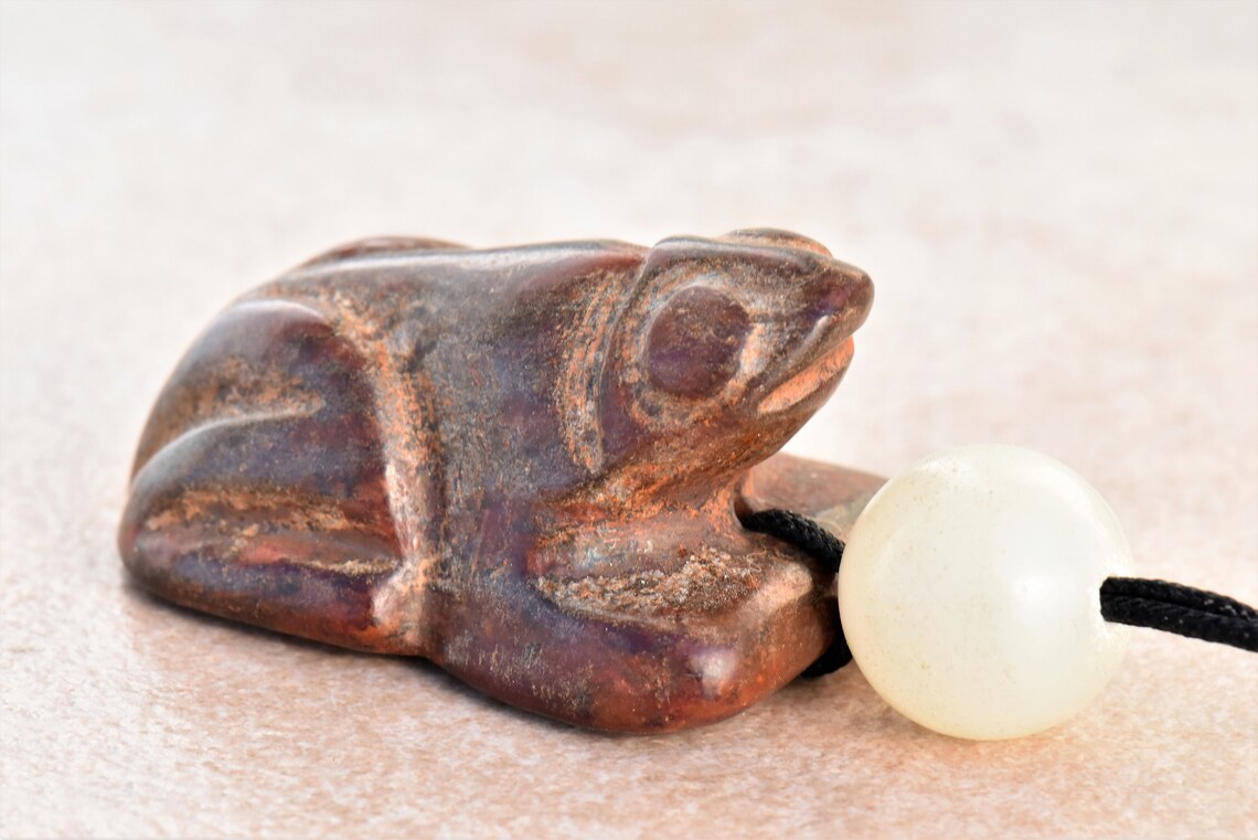 Ancient Neolithic Jade Frog Pendant Necklace with Antique Jade Etsy