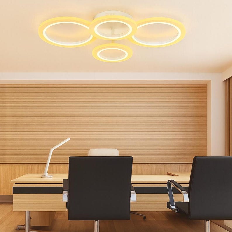 Modern LED Ceiling Light for Office or Home Decor - Etsy Australia
