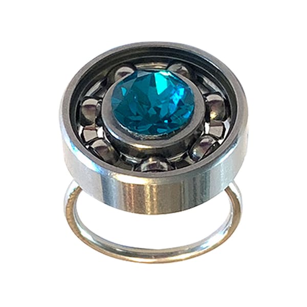 Mini Roller Derby Skate Bearing Ring with YOUR CHOICE of Crystal!