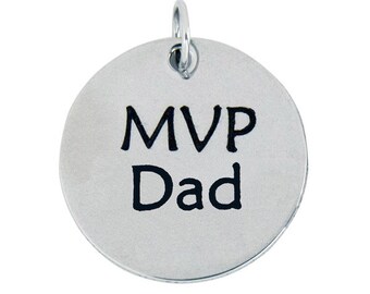 MVP Dad Stainless Steel Charm