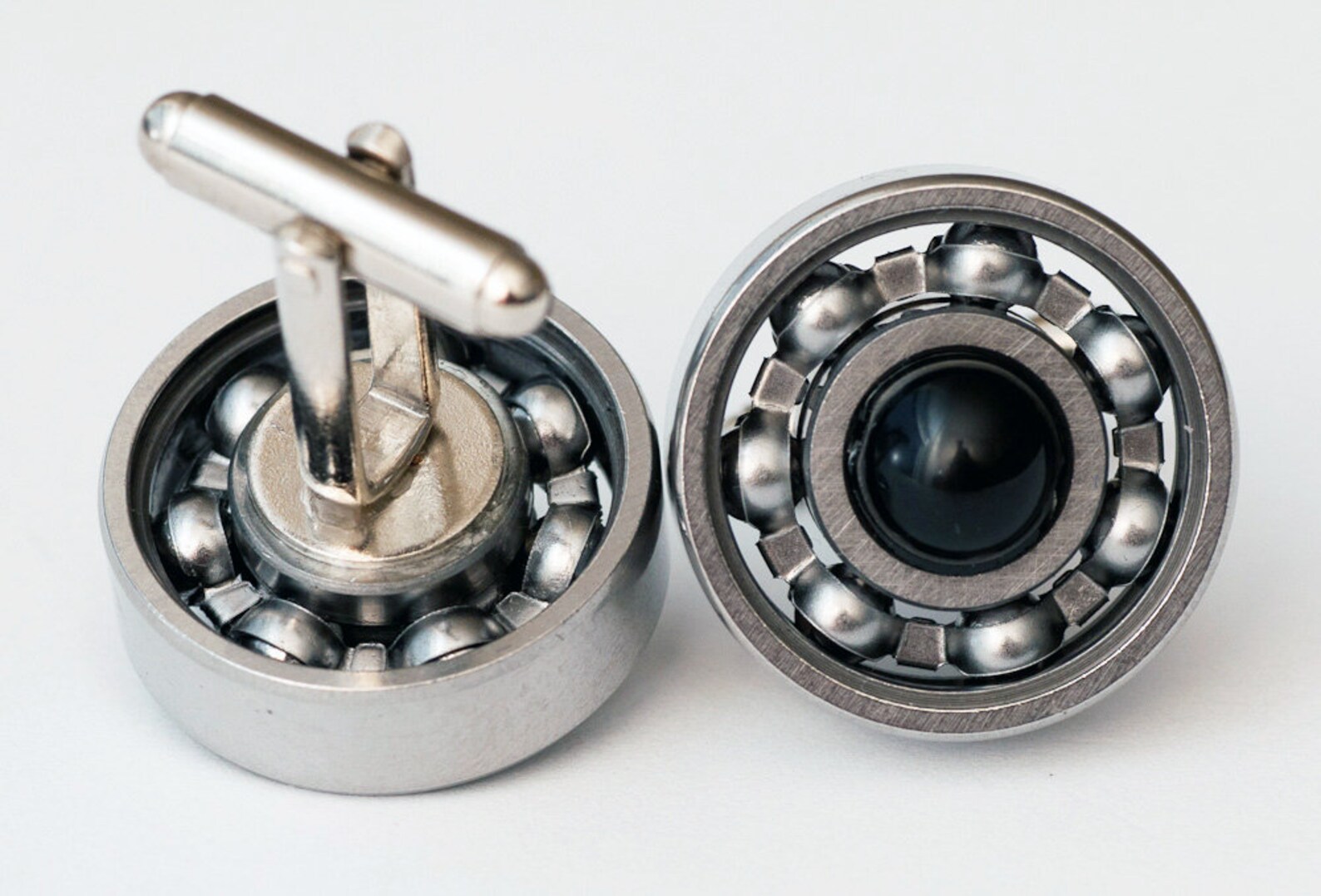 Obsidian Roller Derby Skate Bearing Cuff Links Etsy