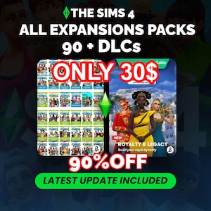 The Sims 4 Komplett samling 2026 Alla 90+ DLC:er och expansionspaket PC Wind