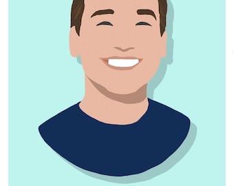 Ilustración de retrato digital