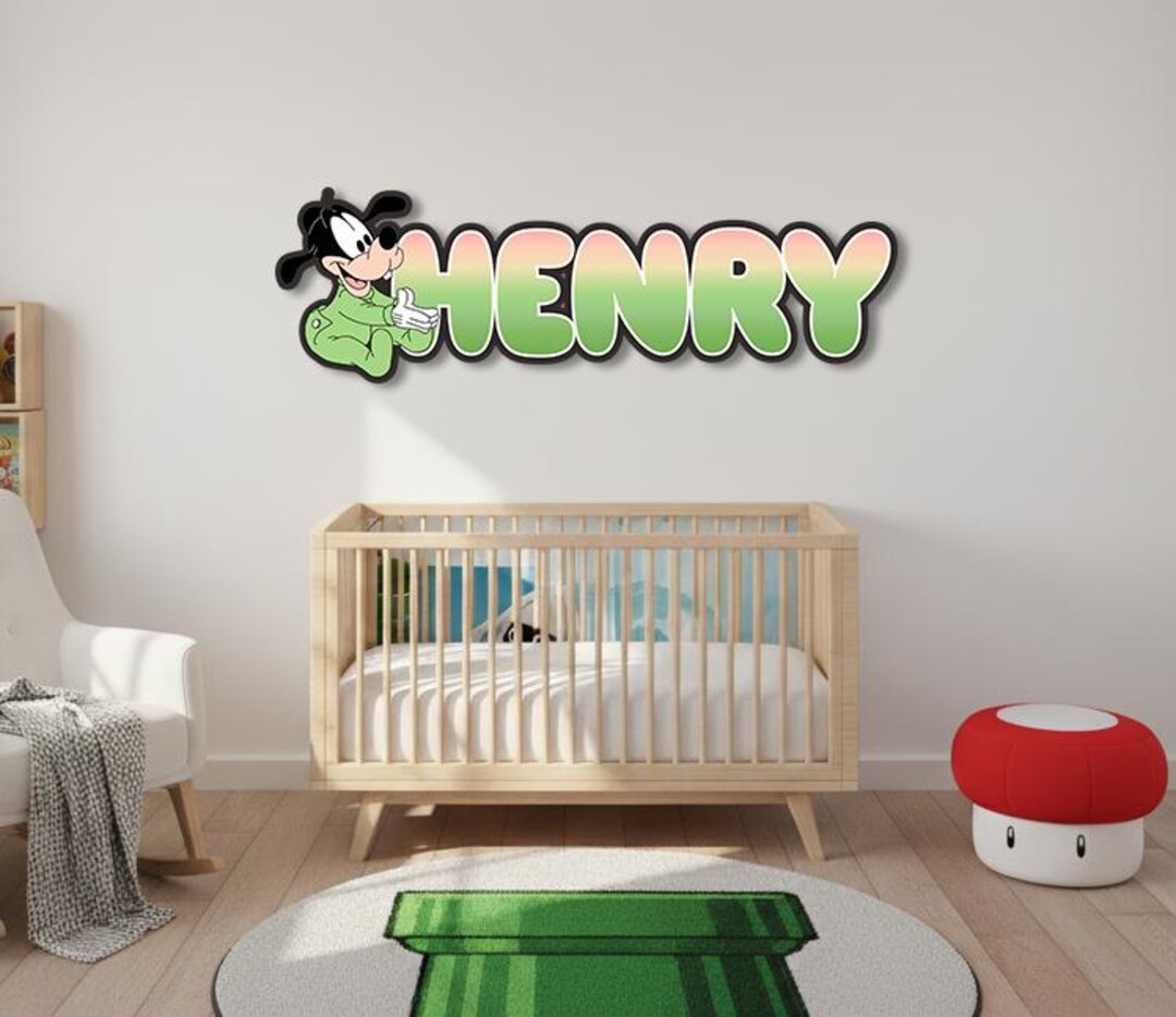 Custom Kids Nursery Game Baby Room Door Personalized Wooden Wall Art ...