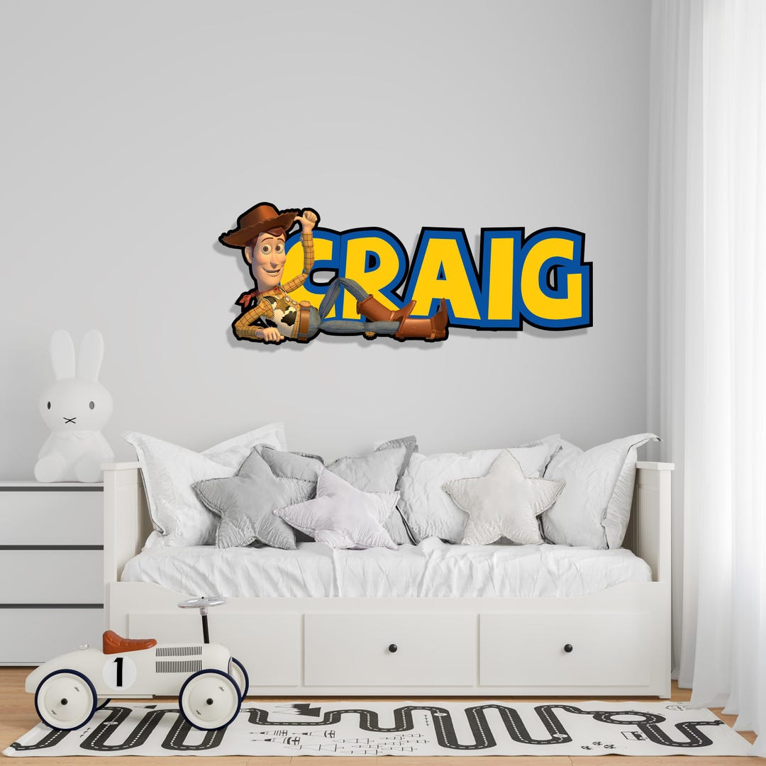 Toy Story Woody Custom Name Personalized Kids Nursery Room Door Wooden ...