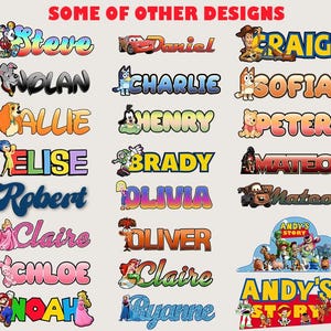 Toy Story Custom Name Game Room Wooden Wall Decor, Personalized Kids Room Door Wood Wall Sign, Toy Story Characters Nursery Wall Art Sign Bild 2