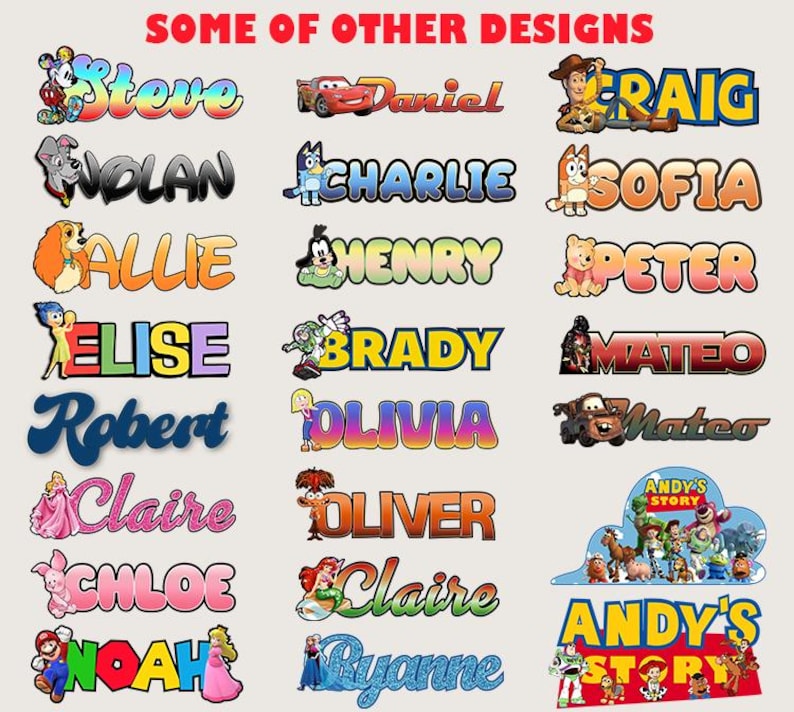 Toy Story Custom Name Game Room Wooden Wall Decor, Personalized Kids Room Door Wood Wall Sign, Toy Story Characters Nursery Wall Art Sign Bild 2