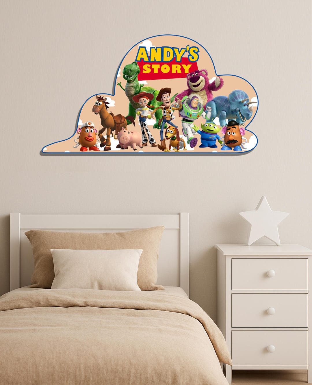 Toy Story Girls Custom Name Personalized Nursery Room Door Kids Wooden ...