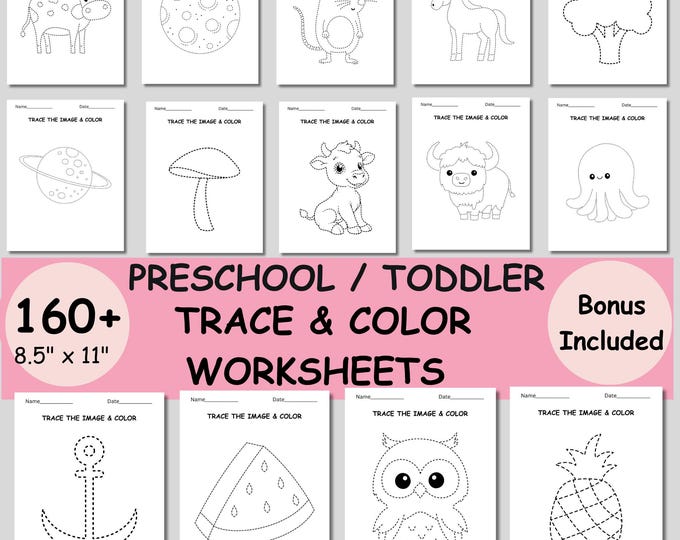 60 Preschool Line Tracing Worksheets Bundle, Fine Motor Pre-writing ...