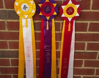 Vintage Horse Ribbons - ONE Ribbon - Equestrian - Horse Decor - Tassel ...
