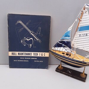Vintage Navy training course book - Hull Maintenance Tech 1 & C - military - US Navy - 1972 - military collectible - manual - militaria