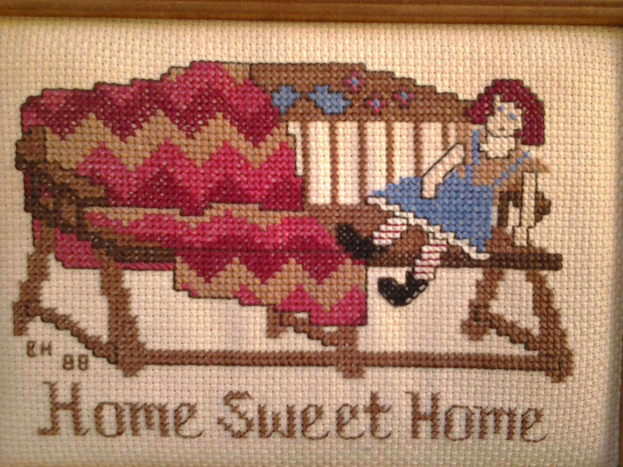 Vintage Needlepoint Home Sweet Home New Home Gift Rag | Etsy