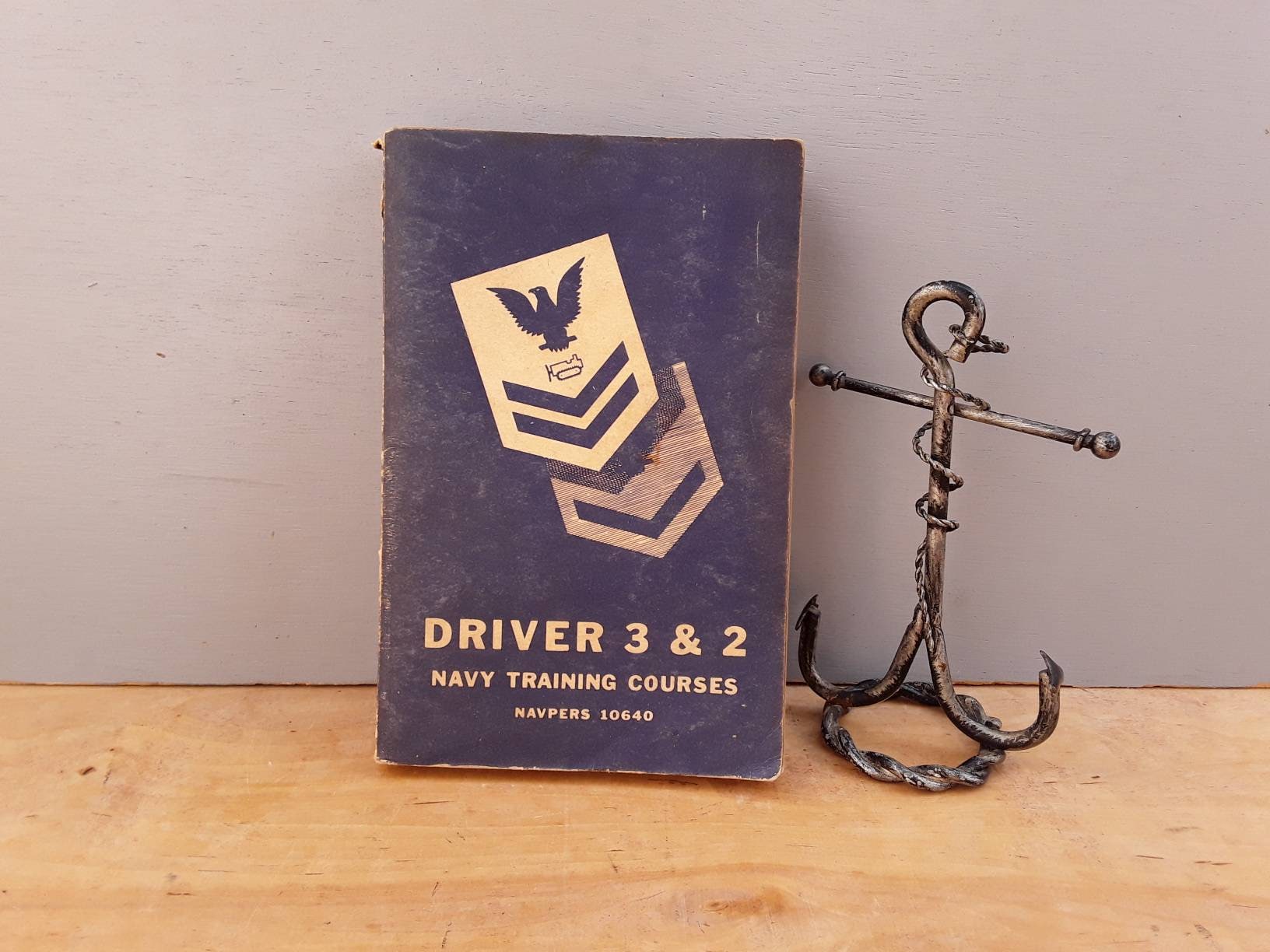 Vintage Navy training course book - Driver 3 & 2 - US Navy - 1951 - military collectible - memorabilia - militaria - enlisted - retirement
