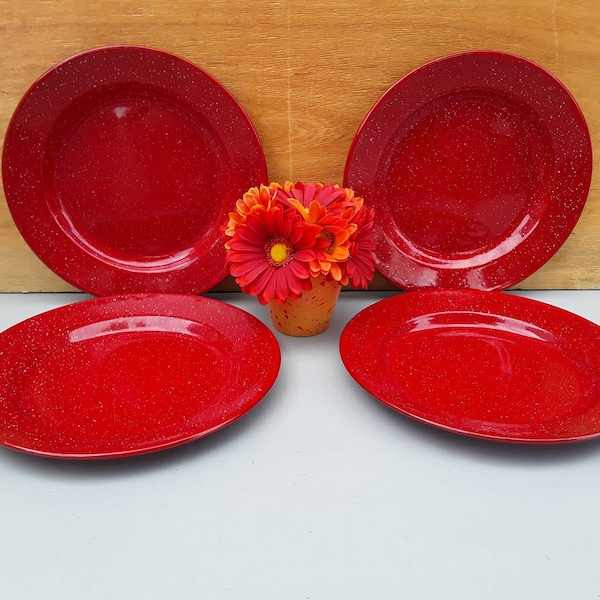 Red Enamelware Etsy