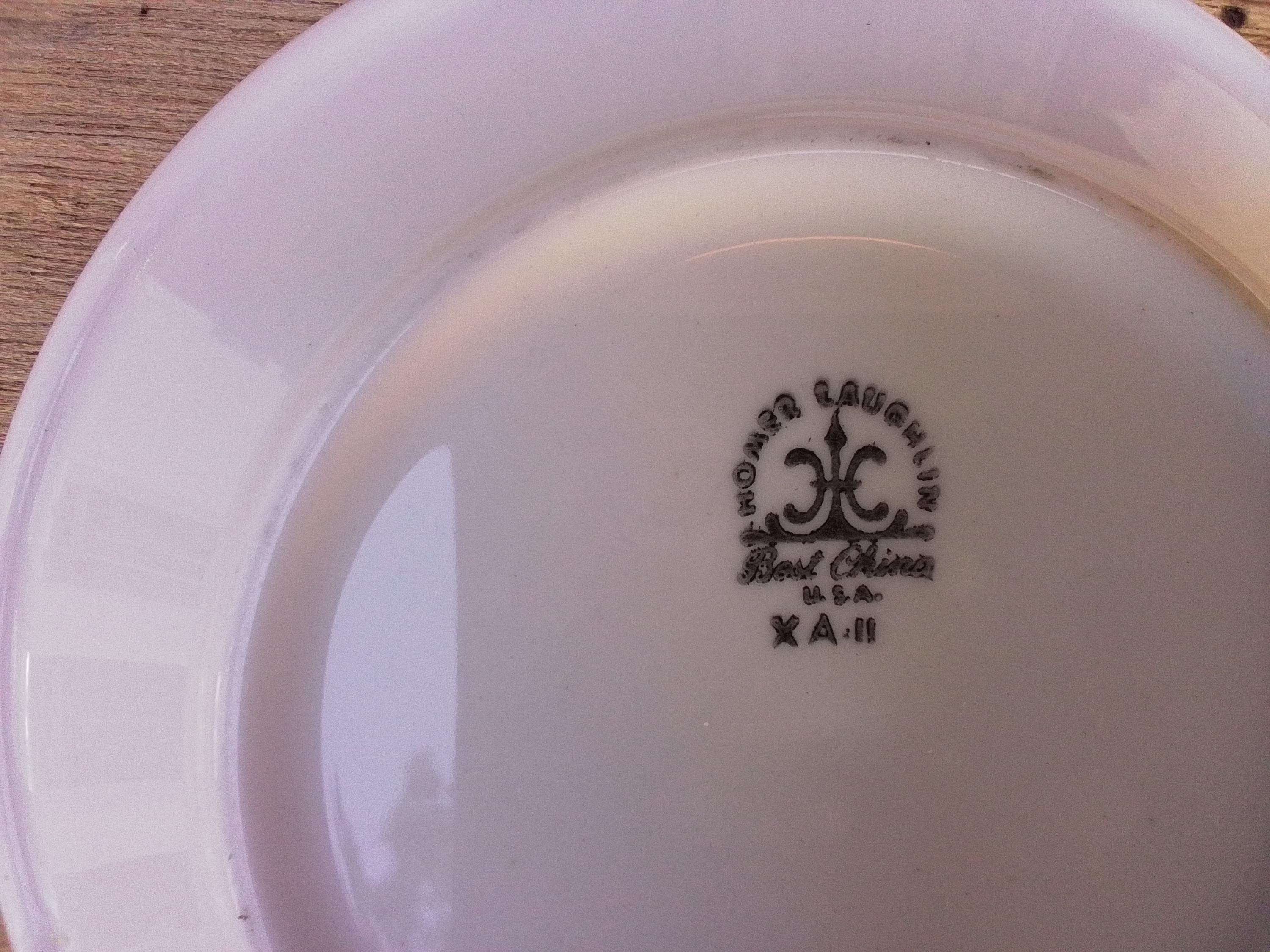 US Navy Fouled Anchor Bread and Butter Plates - Homer Laughlin