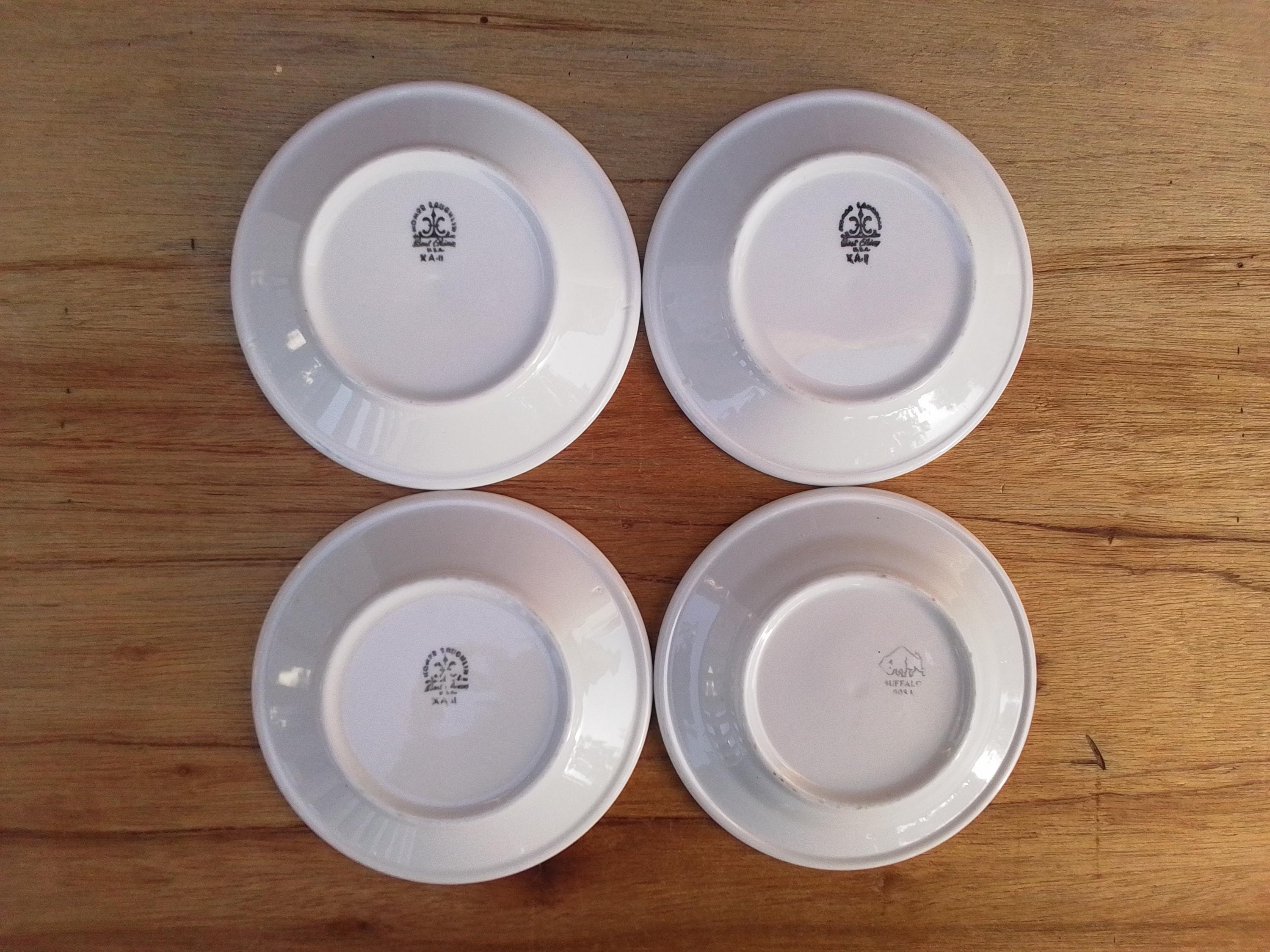 US Navy Fouled Anchor Bread and Butter Plates - Homer Laughlin