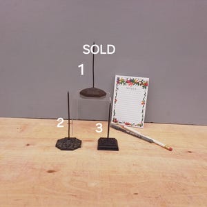 Vintage paper spike - PRICE FOR ONE - bill or receipt holder - memo - desk accessories - business supply - Christmas tree topper holder