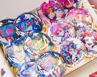 Hazbin Hotel Alastor & Vox Enamel Pin Set | Fan Merch