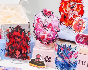 Hazbin Hotel Acrylic Standee Set - Alastor, Vox More | Desk Decor Fan Merch