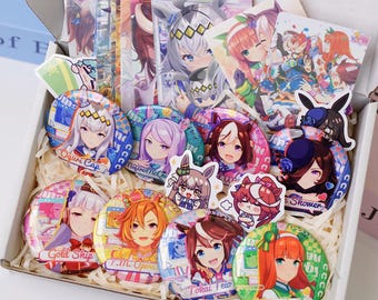 Umamusume Pretty Derby Pin Badge – Handmade Fan Art Decoration, Perfect Gift for Anime & Gaming Enthusiasts