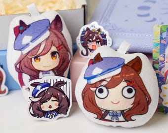 Umamusume Pretty Derby Meisho Mambo Talking Plush Keychain – Handmade Fan Art Decoration, Perfect Gift for Anime & Gaming Enthusiasts