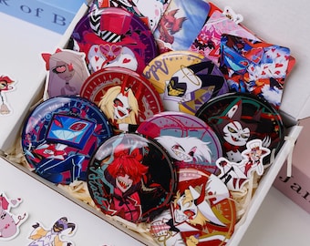 Hazbin Hotel Reflective Enamel Pin Set | Fan Merch