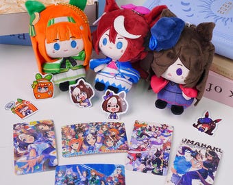 Uma Musume Pretty Derby 10cm Plush Doll – Toukai Teio /  Silence Suzuka / Mihono Bourbon / Rice Shower Cute Anime Figure Toy