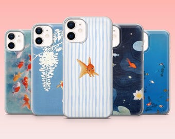 Goldfish-telefoonhoesje Koi Fish Aquarium voor iPhone 17Pro, 16, 15, 14, 13, 12, Samsung S25, S24, S23Fe, S22, A16, A26, A56, Pixel 10, 9Pro
