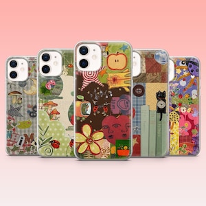 Whimsy mobilskal i fantasifullt tweed för iPhone 17Pro, 16, 15 14, 13, 12, Samsung S25, S24, S23Fe, S22, A16, A26, A56, Pixel 10, 9Pro