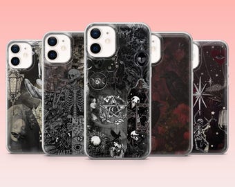 Gothic Phone Case Grunge Emo for iPhone 17Pro,16, 15, 14, 13, 12, Samsung S25, S24, S23Fe, S22, A16, A26, A56, Pixel 10, 9Pro