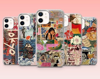 Japancore Phone Case Japanese collage Japan for iPhone 17Pro 16, 15, 14, 13, 12, Samsung S25, S24, S23Fe, S22, A16, A26, A56, Pixel 10, 9Pro