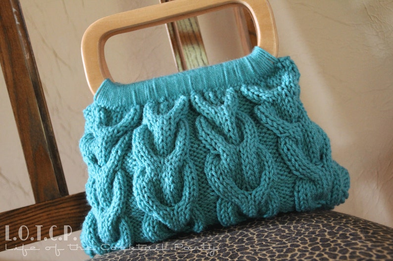 PDF Pattern Knit Horseshoe Cable Handbag image 3