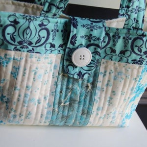 Striped Fat Quarter Tote Bag PDF Sewing Pattern image 2