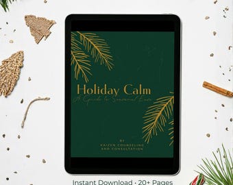 Holiday Calm Workbook (Digital Download) — Personal Use License | A Therapist-Centered Guide for Navigating Stressful Seasons