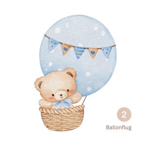 Unisex Babybody Bio Baumwolle | Baby Strampler Junge & Mädchen | 6 Teddy Bär Motiv | Geschenk zu Geburt und Taufe | bild 5