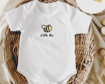 Baby Strampler Bio Baumwolle | Projekt unisex „Mała Pszczółka” | Ekologiczne body niemowlęce | Zweryfikowany GOTS | Geschenk Geburt, Taufe, Geburtstag