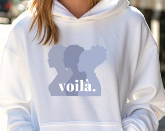 Moderner Hoodie ""Voilá"" - Hier bin ich | Selbstbewusste Frauen Hoodie |  Minimalistischer Look | Geschenkidee
