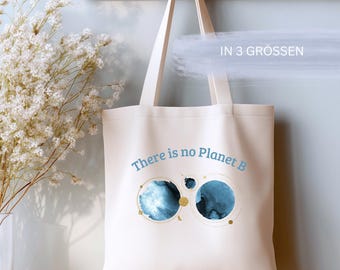 TASCHE "There is no Planet B" | Tragetasche mit Umweltstatement | Statement Einkaufstasche | All Day Tasche für Naturliebhaber
