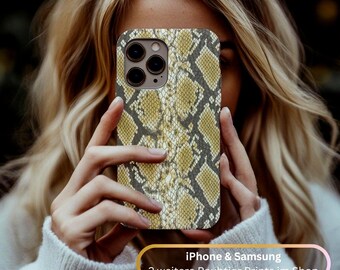Handyhülle Schlangen Print / Raubtier Design / Für iPhone 17 16 15 14, Samsung S26 S25 S24 S23 / elegante y moderno