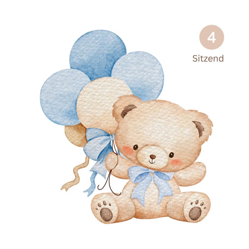Unisex Babybody Bio Baumwolle | Baby Strampler Junge & Mädchen | 6 Teddy Bär Motiv | Geschenk zu Geburt und Taufe | bild 7