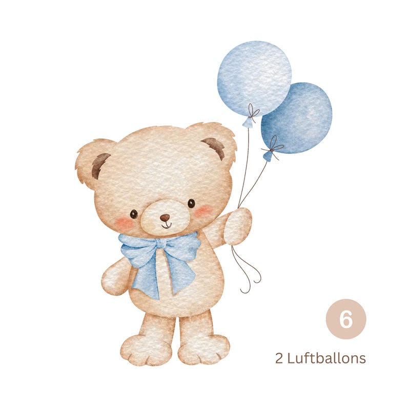 Unisex Babybody Bio Baumwolle | Baby Strampler Junge & Mädchen | 6 Teddy Bär Motiv | Geschenk zu Geburt und Taufe | bild 9