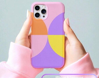 Handy Hülle RETRO Design - Protección para iPhone y Samsung / Pop Art Design grafisch / Geschenkidee, stylisch und trendy