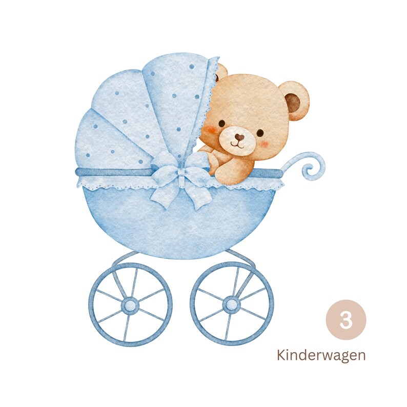 Unisex Babybody Bio Baumwolle | Baby Strampler Junge & Mädchen | 6 Teddy Bär Motiv | Geschenk zu Geburt und Taufe | bild 6