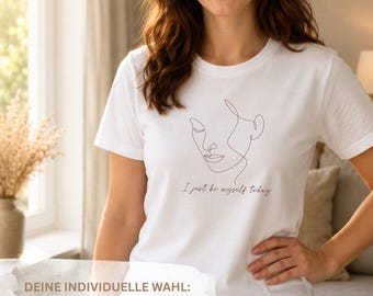 Frauen Confidence-Shirt personalisierbar | 100% Bio-Baumwolle | Drei Fine-Line-Motive & 3 Statements | Charmante Frauen-Power | Geschenk