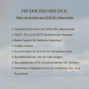 Unisex Babybody Bio Baumwolle | Baby Strampler Junge & Mädchen | 6 Teddy Bär Motiv | Geschenk zu Geburt und Taufe | bild 10