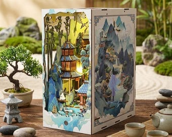 DIY 日本の桜横丁ブックヌックキット：ミニチュアタウン装飾 - Etsy 日本